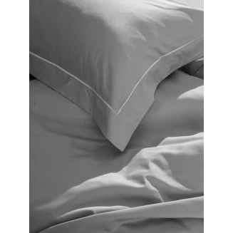Μαξιλαροθήκες Βαμβακοσατέν Omnia Oxford Grey 50x70 Sunshine