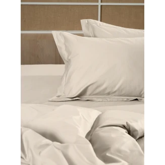 Σεντόνι Βαμβακοσατέν Omnia φλατ Beige Υπέρδιπλο (250×280) Sunshine