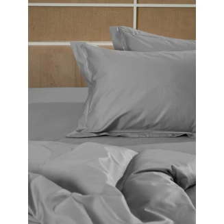 Σεντόνι Βαμβακοσατέν Omnia φλατ Grey Υπέρδιπλο (250×280) Sunshine