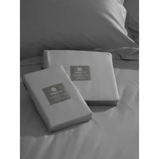 Σετ Σεντόνια Βαμβακοσατέν Omnia Μονόχρωμα Grey King Size (280X300) Sunshine
