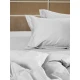 Σετ Σεντόνια Βαμβακοσατέν Omnia μονόχρωμα White Υπερδιπλο (255x280)