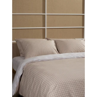 Σετ Σεντόνια Cotton Feelings 2064 Beige Διπλό Με Λάστιχο (150X205+30) Sunshine