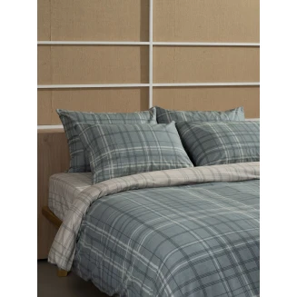 Σετ Σεντόνια Cotton Feelings 2066 Aqua Διπλό Με Λάστιχο (150X205+30) Sunshine