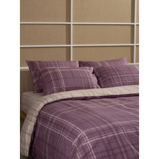 Σετ Σεντόνια Cotton Feelings 2066 Mauve Διπλό Με Λάστιχο (150X205+30) Sunshine