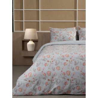 Σετ Σεντόνια Cotton Feelings 2068 Grey Υπέρδιπλο (235X270) Sunshine
