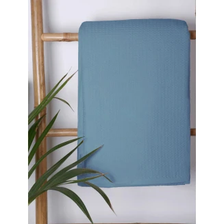 Κουβέρτα Πικέ Μονή 165x265 Sunshine Cotton Blue