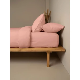 Σετ Σεντόνια Μονό Με Λάστιχο (105x205+30) Sunshine Cotton Feelings 116 Light Pink