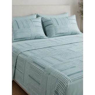 Sunshine Παπλωματοθήκη Menta Εμπριμέ 600 Aqua Μονή (170x250)