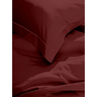 Σεντόνι Μεμονωμένο King Size 280×300 Βαμβακοσατέν Φλατ Omnia Bordeaux Sunshine