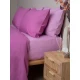 Σετ Σεντόνια Menta 201 Mauve-Lila Μονό με λάστιχο (100x200+30)