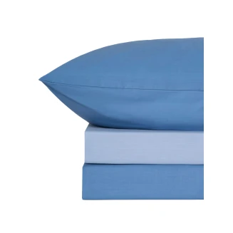 Sunshine Σετ Σεντόνια Menta 202 Light Blue Μονό Με Λάστιχο (100x200+30)