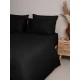Σετ Σεντόνια Menta 208 Black Διπλό με λάστιχο (150x200+30)