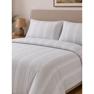 Sunshine Σετ Σεντόνια Menta Εμπριμέ 620 Grey Διπλό (200x260)