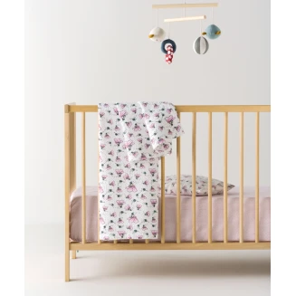 Κουβέρτα Αγκαλιάς 70x100 Βαμβακερή Waffle Kentia Alima White-Pink-Green