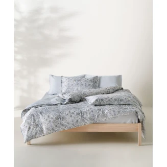 Σεντόνια Σετ Με Λάστιχο King 4 Τεμαχίων 180x200+35 Kentia Aniz Blue-Grey-White