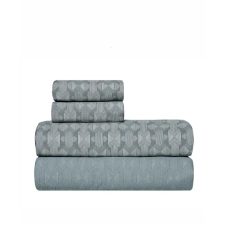 Σεντόνια Σετ King 4 Τεμαχίων 270x270 Kentia Artisan Blue-Grey