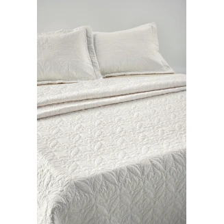 Κουβερτόριο Σετ 3 Τεμαχίων King 260x250 Kentia Aspara White
