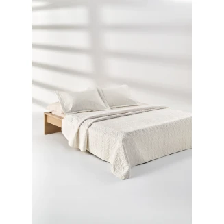 Κουβερτόριο Σετ 3 Τεμαχίων King 260x250 Kentia Aspara White