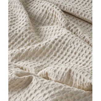 Κουβέρτα Υπέρδιπλη 220x240 Βαμβακερή Waffle Kentia Cecilia 26 Beige