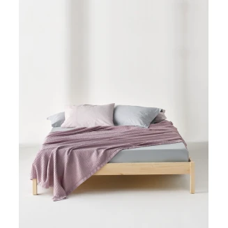 Κουβέρτα Υπέρδιπλη 220x240 Βαμβακερή Waffle Kentia Cecilia 35 Old Rose