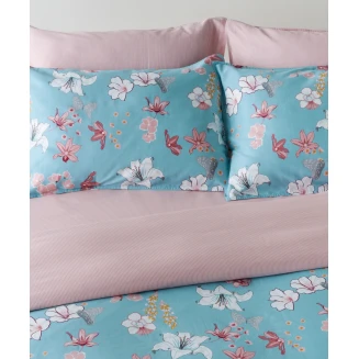 Μαξιλαροθήκες Σετ 2 Τεμαχίων 50x70+1 Kentia Darlyn Ciel-Pink-White-Yellow