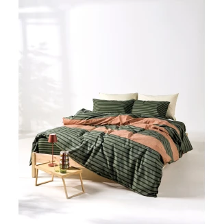 Παπλωματοθήκη Σετ 2 Τεμαχίων Ημίδιπλη 185x245 Kentia Esra 02