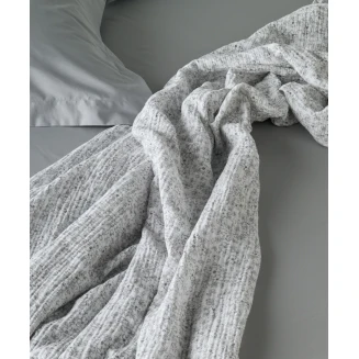 Κουβέρτα Muslin Υπέρδιπλη 220x240 Kentia Evanthia 22 White-Grey
