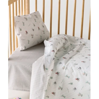 Παπλωματοθήκη Κούνιας 100x140 Σετ 2 Τεμαχίων Kentia Gonzo Cream-Light Beige