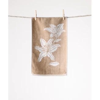 Πετσέτα Χεριών 30x50 Kentia Kikeko 13 Mocca-White