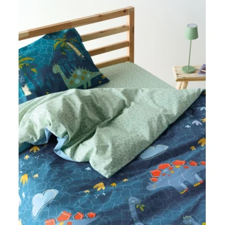 Σεντόνια Σετ 3 Τεμαχίων Ημίδιπλα 190x270 Kentia Pachy Blue-Mint