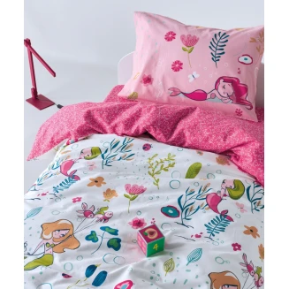 Σεντόνια Σετ 3 Τεμαχίων Ημίδιπλα 190x270 Kentia Pady Magenta-Green-Yellow