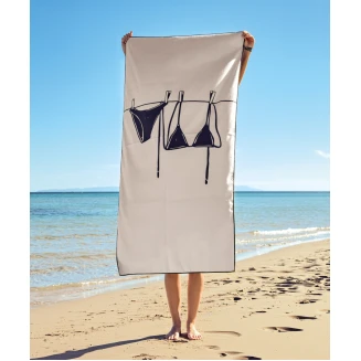 Πετσέτα Θαλάσσης 80x160 Kentia Resort 2612 Ecru-Black