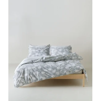 Σεντόνια Σετ King 4 Τεμαχίων 270x270 Kentia Rosaira 22 Grey-White