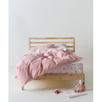 Σεντόνια Σετ 3 Τεμαχίων Ημίδιπλα 190x270 Kentia Sassy White-Pink