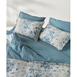 Σεντόνια Σετ King 4 Τεμαχίων 270x270 Kentia Shizen 01 Ecru-Blue