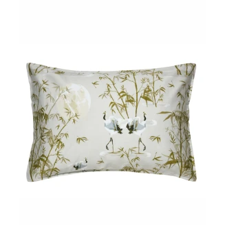 Μαξιλαροθήκες Σετ 2 Τεμαχίων 50x70+1 Kentia Shizen 36 Ecru-Olive Green
