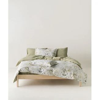 Σεντόνια Σετ King 4 Τεμαχίων 270x270 Kentia Shizen 36 Ecru-Olive Green