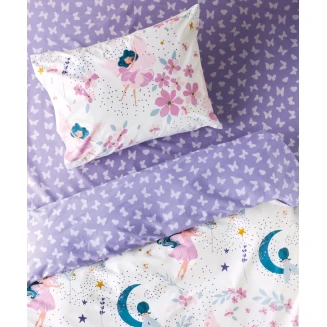 Σεντόνια Σετ 3 Τεμαχίων Ημίδιπλα 190x270 Kentia Sirin White-Pink-Purple