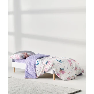 Σεντόνια Σετ 3 Τεμαχίων Ημίδιπλα 190x270 Kentia Sirin White-Pink-Purple