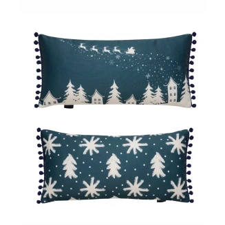 Μαξιλάρι Διακοσμητικό Με Γέμισμα 30x60 Kentia Snow 2424