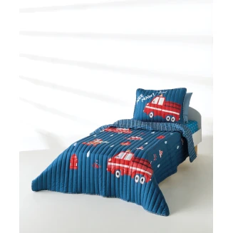 Κουβερτόριο Μονό 160x220 Σετ 2 Τεμαχίων Kentia Sparky Microfiber Blue-Petrol-Red
