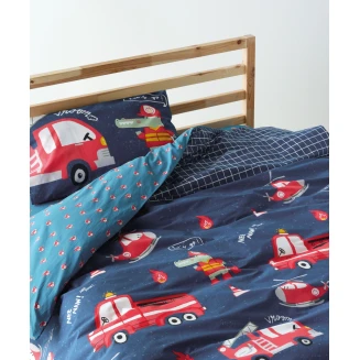 Παπλωματοθήκη Μονή 165x245 Σετ 2 Τεμαχίων Kentia Sparky Blue-Petrol-Red