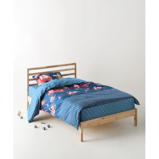 Παπλωματοθήκη Μονή 165x245 Σετ 2 Τεμαχίων Kentia Sparky Blue-Petrol-Red