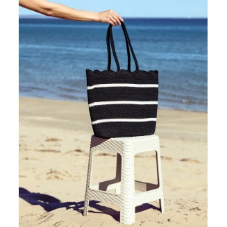 Τσάντα Παραλίας 35x35 Kentia Tailand 265 Black-White