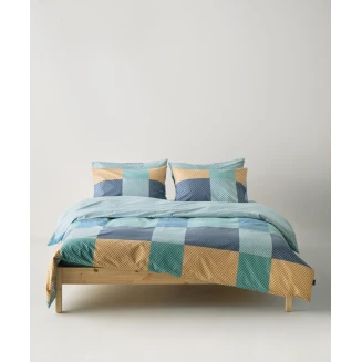 Σεντόνια Σετ 3 Τεμαχίων Ημίδιπλα 190x270 Kentia Tetra Mint Green-Ciel-Ochre-Blue-Grey