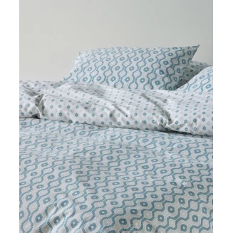 Σεντόνια Σετ 3 Τεμαχίων Μονά 160x270 Kentia Trubi 1 Petrol-Beige-White