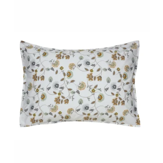 Μαξιλαροθήκες Σετ 2 Τεμαχίων 50x70+1 Kentia Ifigenia White-Green-Mustard