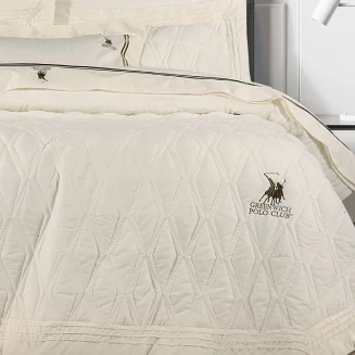 Κουβερλί Σετ Υπέρδιπλο 220x240 Greenwich Polo Club 2159 Κρέμ