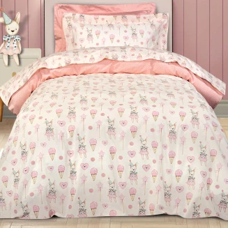 Σεντόνια Σετ Μονά 170x260 Greenwich Polo Club Essential 8859 Ivory-Pink