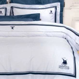 Παπλωματοθήκη Σετ Υπέρδιπλη 220x240 Greenwich Polo Club 2174 Λευκο